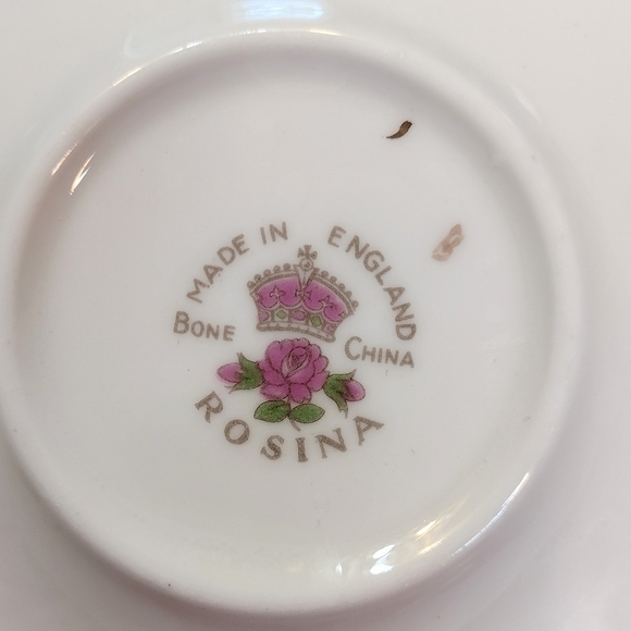 Bone China hand crafted bird feeder, Rosina pattern, made in England - Picture 6 of 7